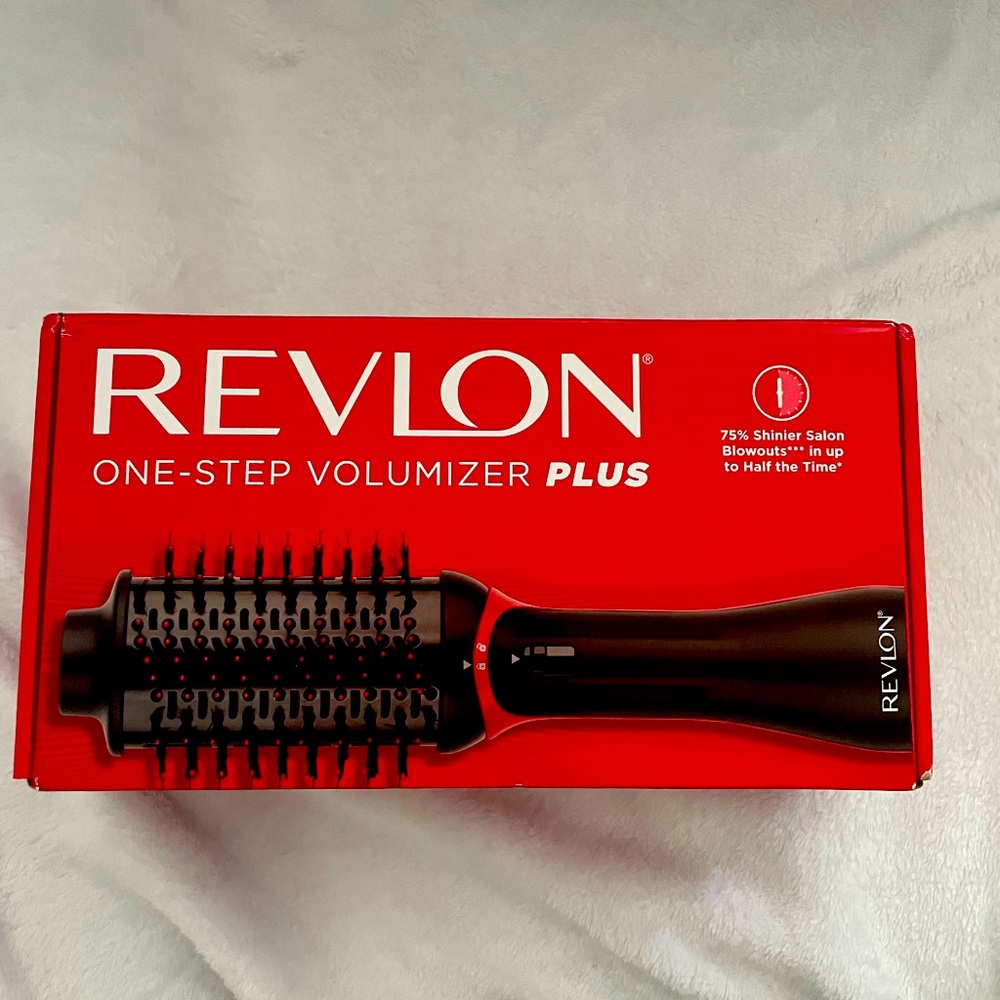 Revlon One-Step Plus Hair Dryer and Volumizer - Black/Red New in Box